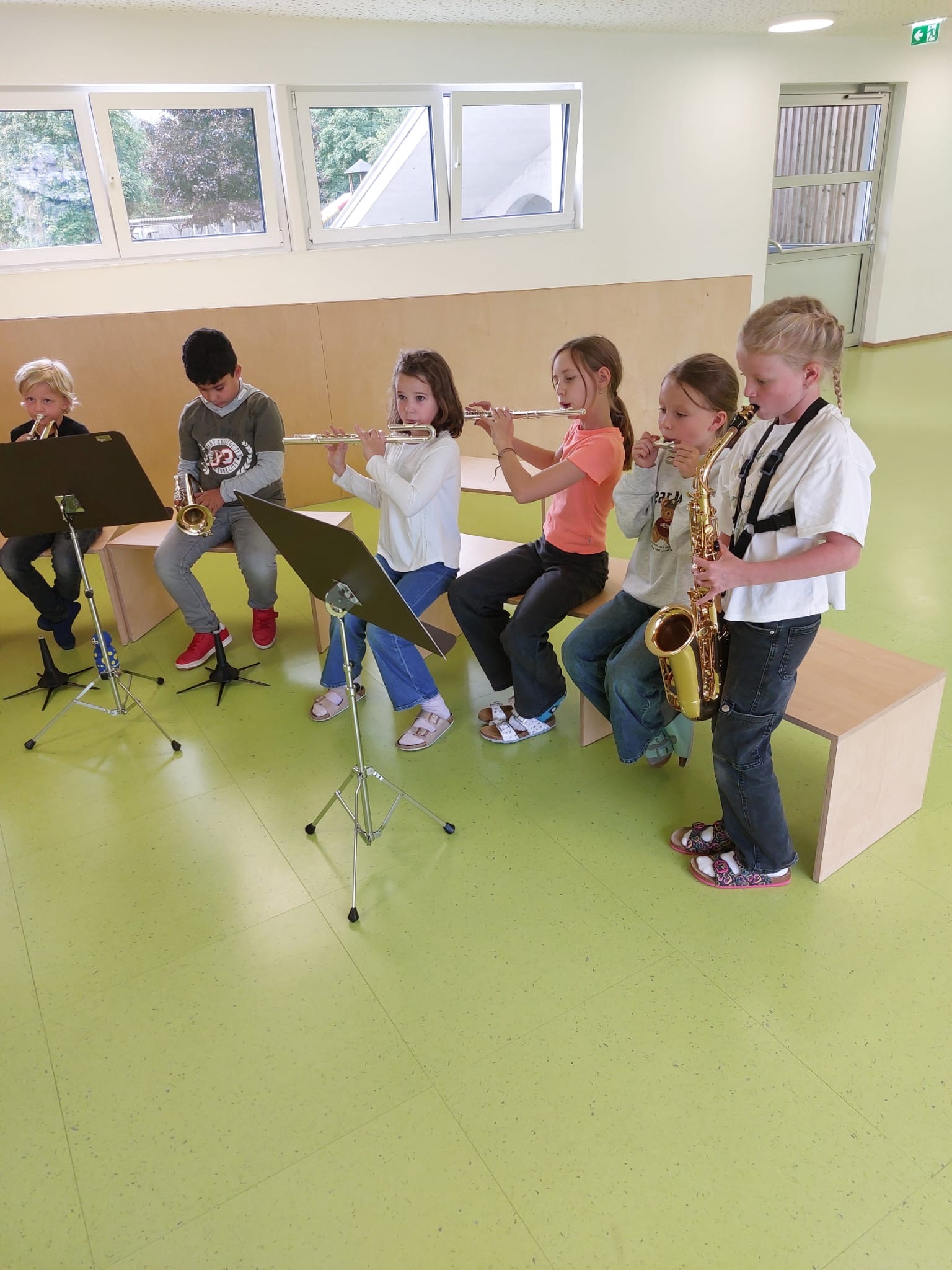Kinder der Bläserklasse